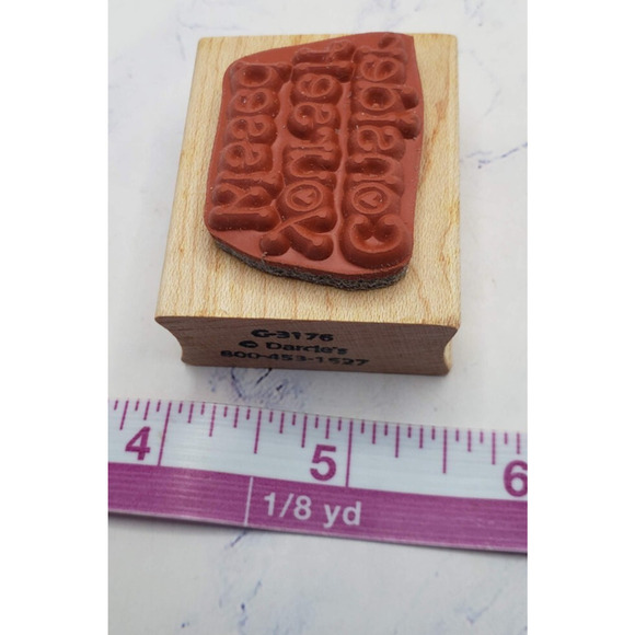 Lot of 5 Wood Mounted Rubber Stamps Home Tea Country - Picture 7 of 16